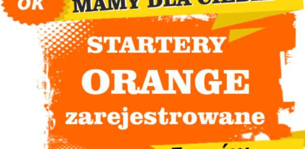 startery zarejestrowane orange